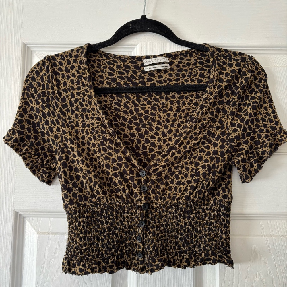 Urban Outfitters Leopard Print Crop Top